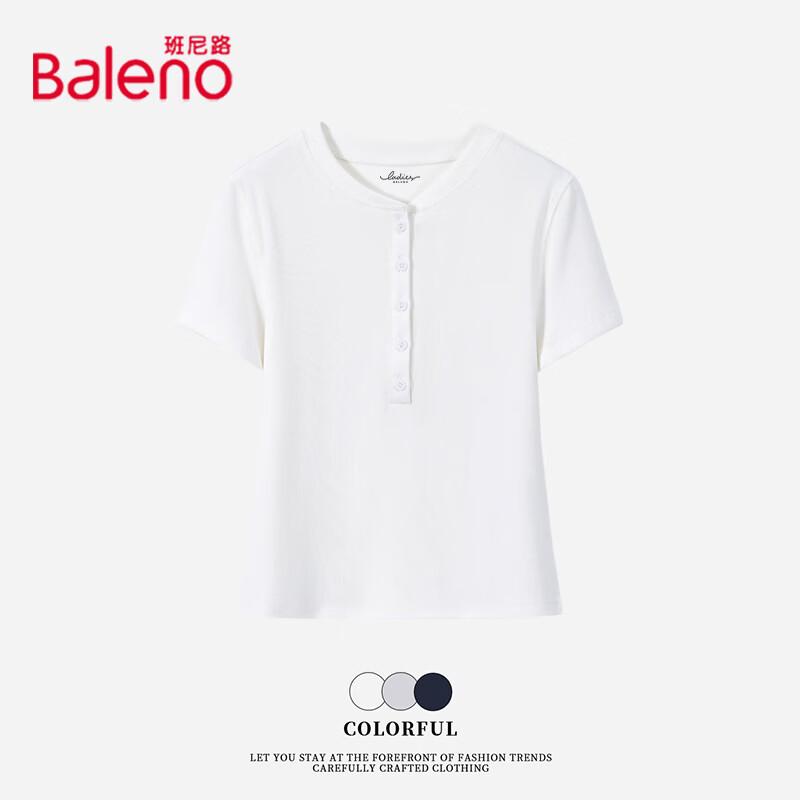 

Baleno Women s Colorblock Henley T-shirt L