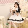 Plus Size Black & White Classic Maid Outfit - European American Japanese Cosplay Costume for Women