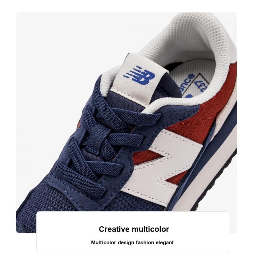 New Balance Nb 237 Versatile Low-Top Kids Casual Shoes Kids Sneaker Red Blue PH237TR