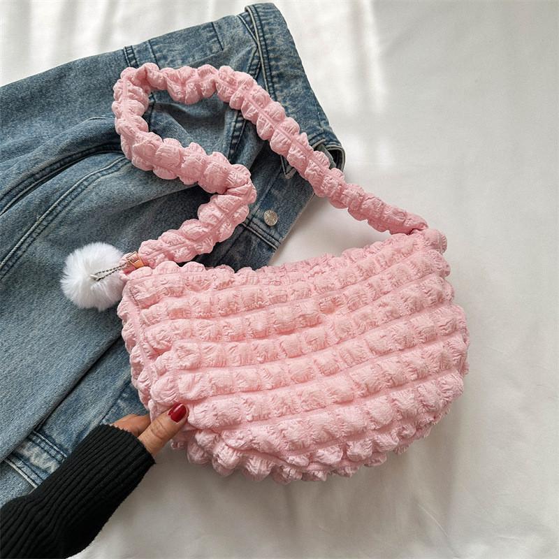 Versatile Trendy Canvas Dumpling Shoulder Bag For Everyday Style With Multiple Color Options