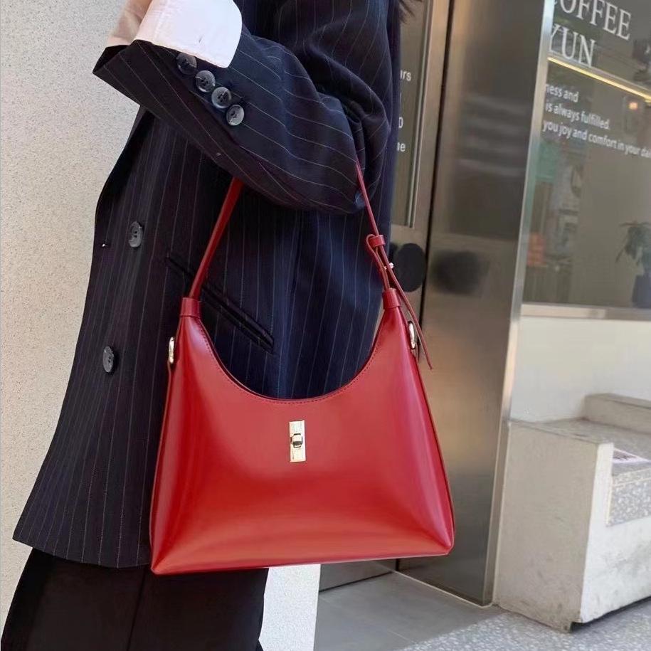 

2025 Ретро Черный Полумесяц Натуральная Кожа Женская Сумка Через Плечо – Уникальный Осенне-Зимний Дизайн 27x16x8cm