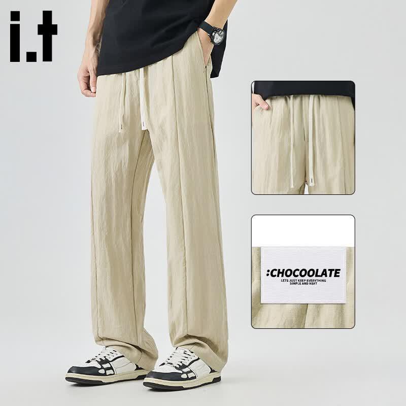 CHOCOOLATEit Men s Summer Loose Straight-Leg Casual Pants 2XL