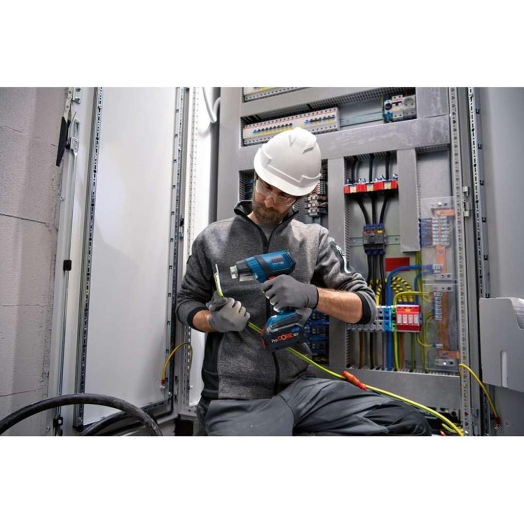 Bosch Professional 18V Cordless Hot Air Gun Charger Sold Includes One Nozzle and One Blue (Body Only, Separately, PHG-N2 PHG-N5 Nozzle) GHG18V-50H