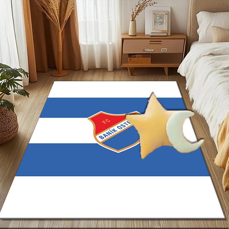 Banik Ostrava Crest Emblem Rug Game Carpet, Floor Mat for Bedroom Living Room Entryway Rug, Home Decor Idea Gift for Christmas birthday