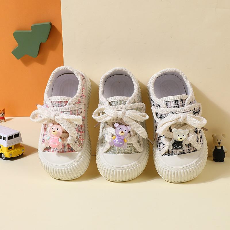 Children's Spring/Autumn Canvas Sneakers: Soft Sole, Breathable, Easy Slip-On for Toddlers