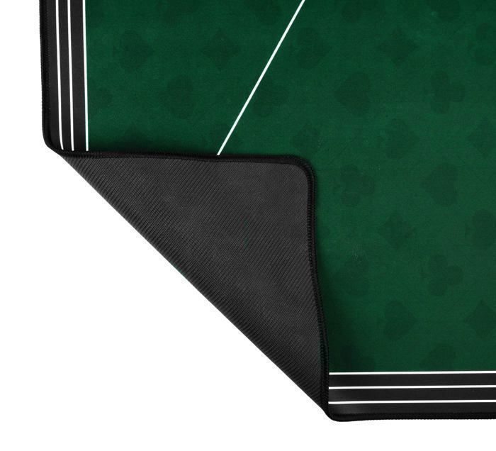 Pokermatte - ENGELHART - 120 cm x 60 cm - Rutschfest - Polyester und Gummi - 3 mm dick