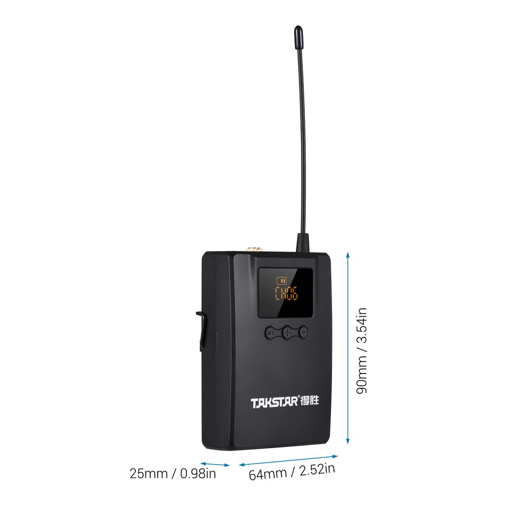TAKSTAR WPM-300R Wireless Audio Receiver with In-ear Earphone UHF Bodypack Receiver LED Digital Display for Stage Studio