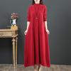 Podzimní a zimní dámské svetrové šaty s kulatým výstřihem, pletené, dlouhé šaty, volné, plus size šaty