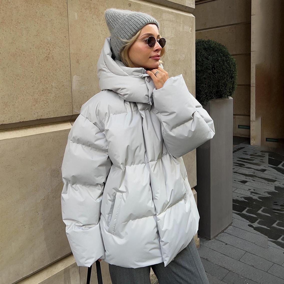 Хлопковая куртка осень и зима мода хлопковая куртка одежда женская свободная хлопковая — фото 7