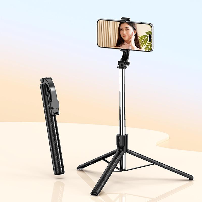 Bluetooth Selfie Stick & Tripod: Extendable Phone Holder for Live Streaming & Photography.
