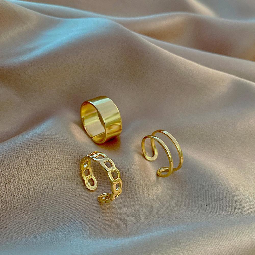 

3pcs/Set Fashion Punk Ring Simple Design Vintage Black Color Joint Rings Sets for Women Jewelry Korean Version Joint Ring 2021