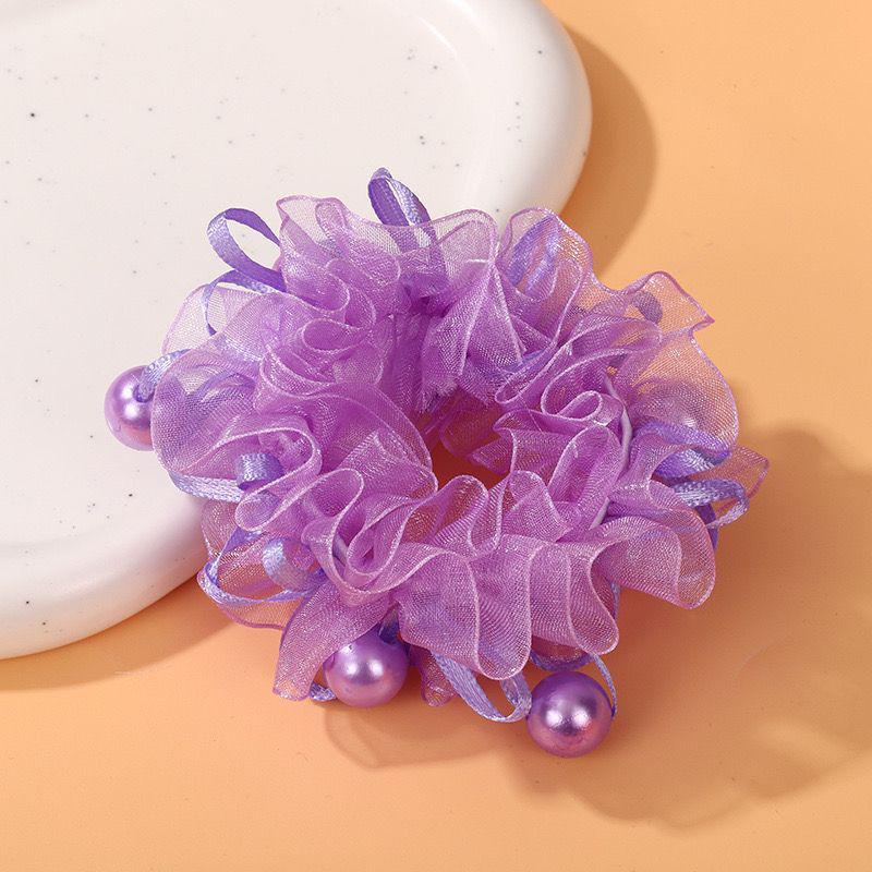 Girls' Flower Hair Tie - Cute Princess Bun Headdress for Performances