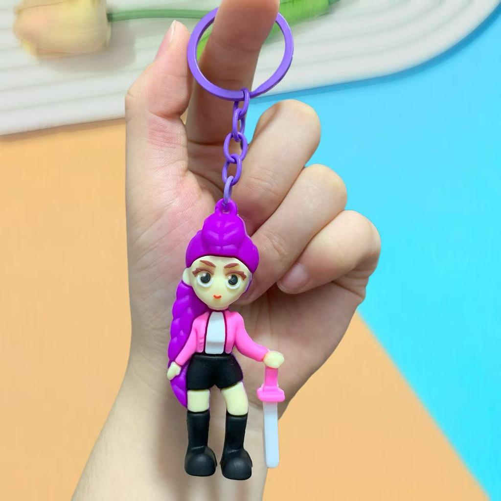 Doll Car Keychain Bag Pendant PVC Soft Rubber Tide Play Small Gift