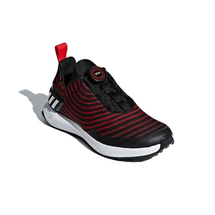 adidas Run Uncaged Boa Trendy Breathable Low Top Kids' Running Shoes Red Black Kids' AH2613