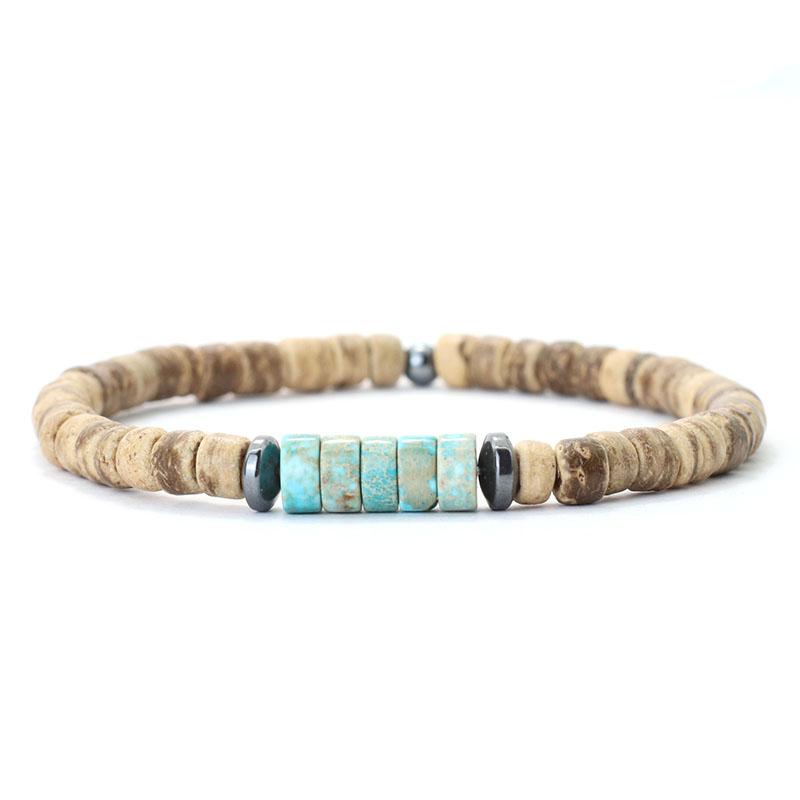 Noter Bohemia Coconut Bead Bracelet Unisex Grade A Emperor Stone Braslet Leisure Accessories Natural Wooden Braclet Beach Joias