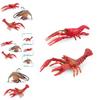 Detailed Plastic Lobster And Shrimp Models For Realistic Aquatic Themed Decor