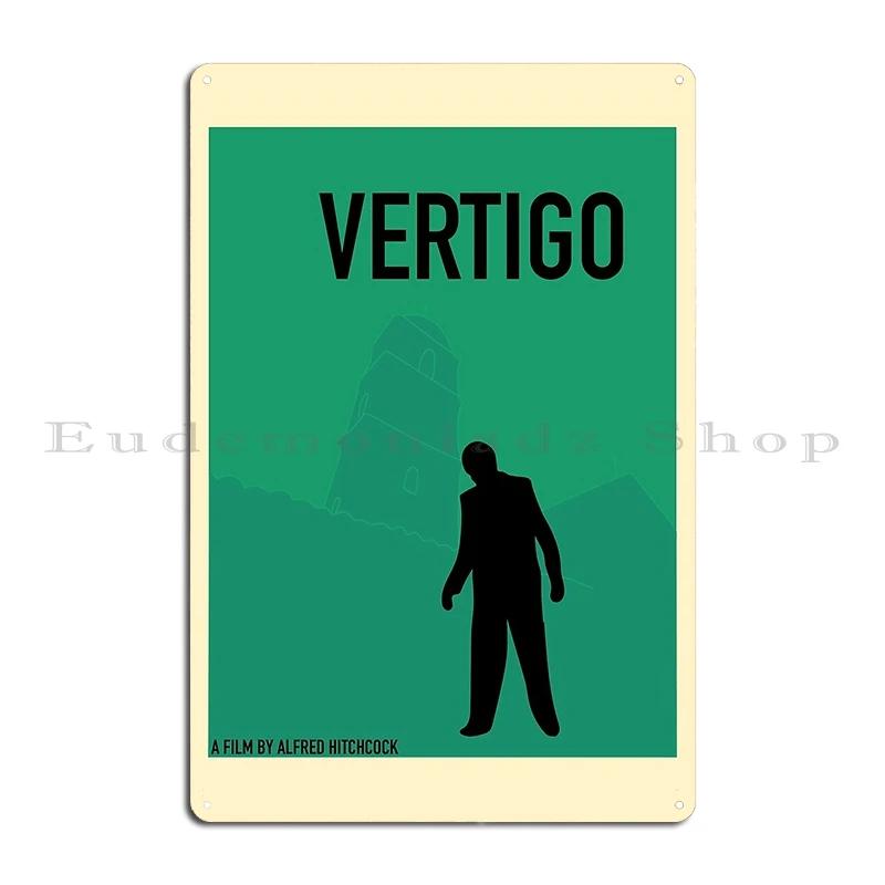 Minimalist Poster Inspired Vertigo Goldsun Metal Sign Wall Mural Design Cinema Kitchen Club Tin Sign Poster