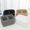3Pcs Handmade Straw Woven Soft Round Paper Rope Storage Basket for Organizing Decorative Storage Bins Office Storage Box 2025