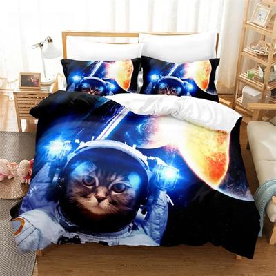 Juego de Ropa de Cama para Gato y Perro Juego de Funda Nórdica Ropa de Cama 3D Impresión Digital Ropa de Cama Tamaño Queen Diseño de Moda