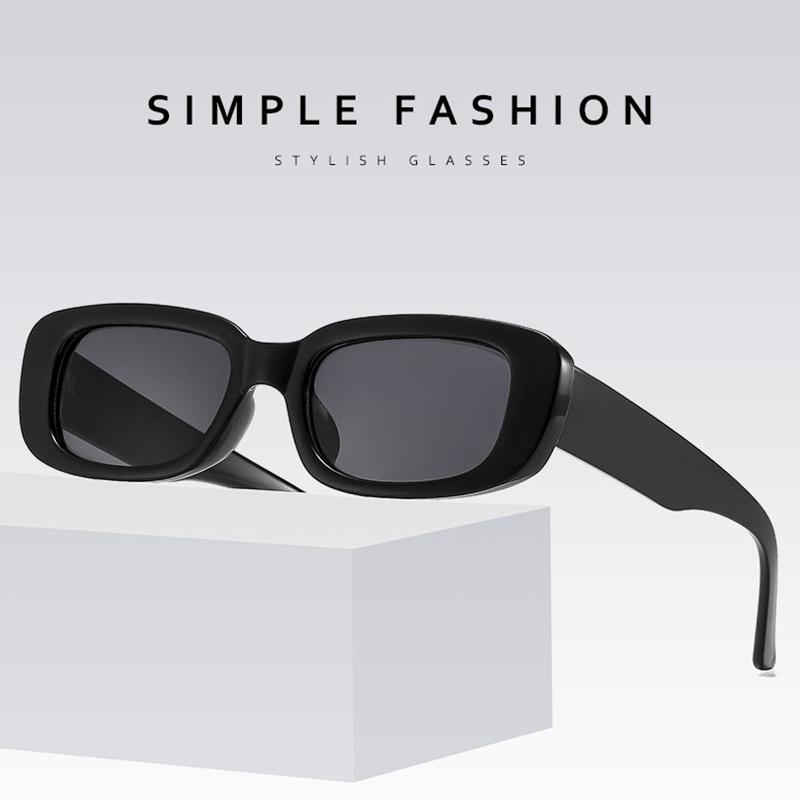 5pcs Sunglasses Retro UV Blocking Rectangle Lightweight Driving Sun Glasses for Men Women