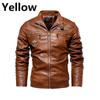Motorcycle Style Winter Autumn Men High Quality Plus Velvet Thickening Warm Leather Jacket Male Business Fashion Coat Casual PU Leather Jacket