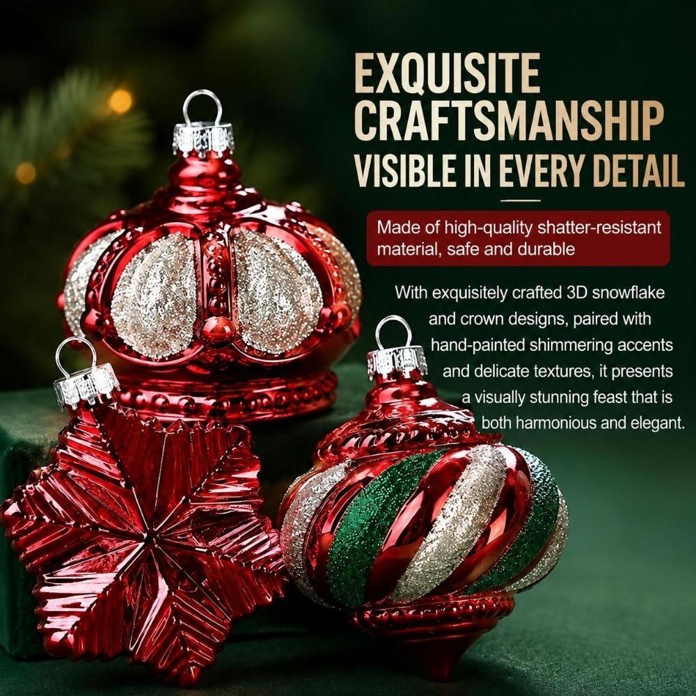 24Pcs Shatterproof Xmas Hanging Decorations 6cm Holiday Ornaments For Christmas Tree