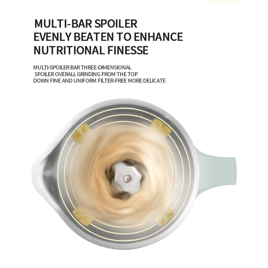 מכונת חלב סויה ניידת 350 מ"ל עם מסחטה, בלנדר ומתג בטיחות