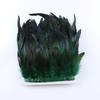 1 Meter Balck Rooster Hair Natural Feathers  Trim Fringe 13-18cm Ribbon for Sewing Clothing Party Decorations Craft Accessories