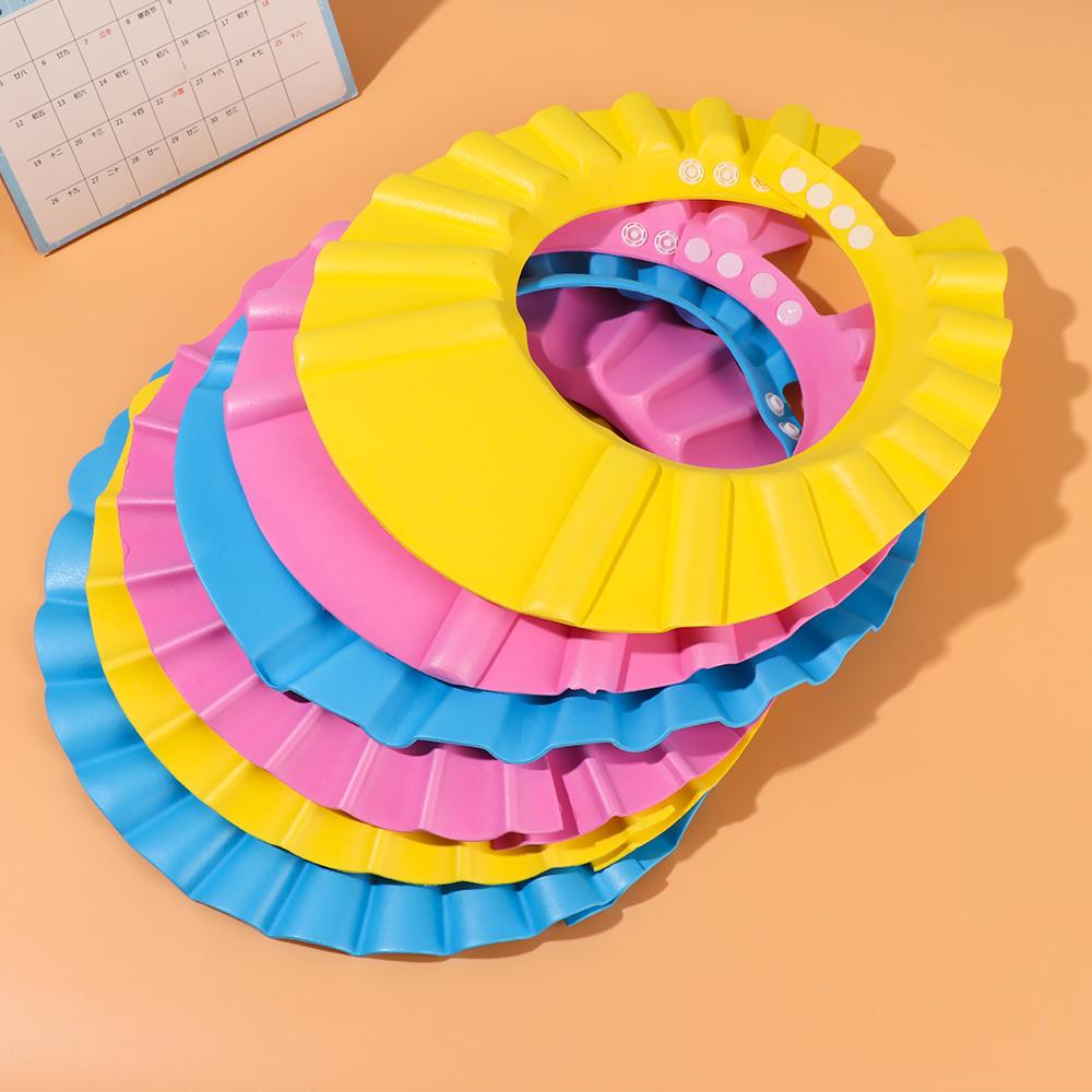 1PC Adjustable Baby Shower Caps Child Shampoo Hat Wash Hair Shield Bath Visor Hats Waterproof Ear Eye Protection Infant Supplies