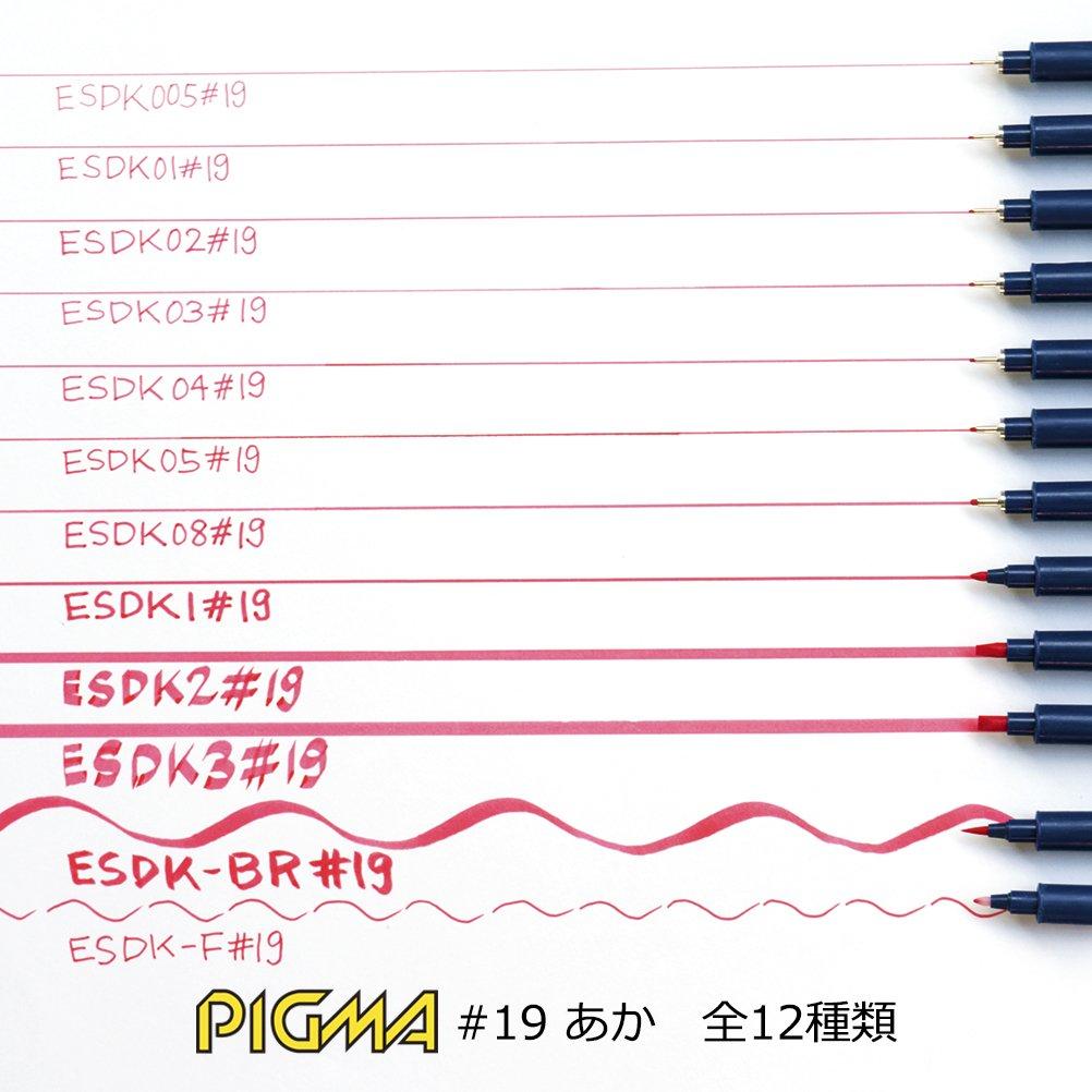 SAKURA 10 Cray-Pas Water-Based Pen, Pigma, 0.5mm, Red, Pens, ESDK05#19-10P