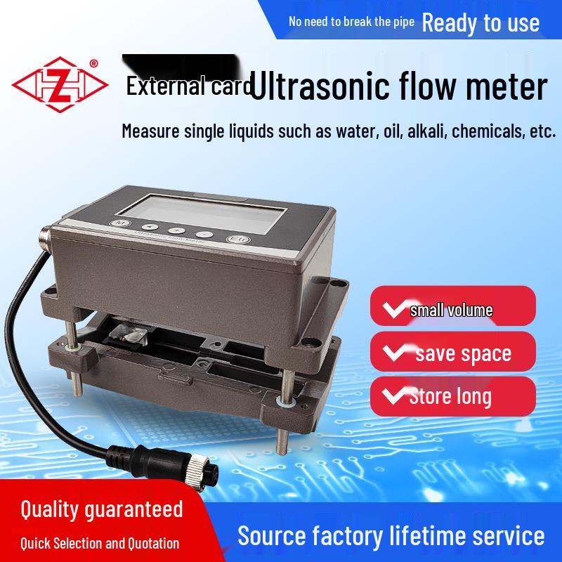 Clamp-On Ultrasonic Flowmeter - Small Diameter, Single Liquid, Digital Display for Energy Monitoring
