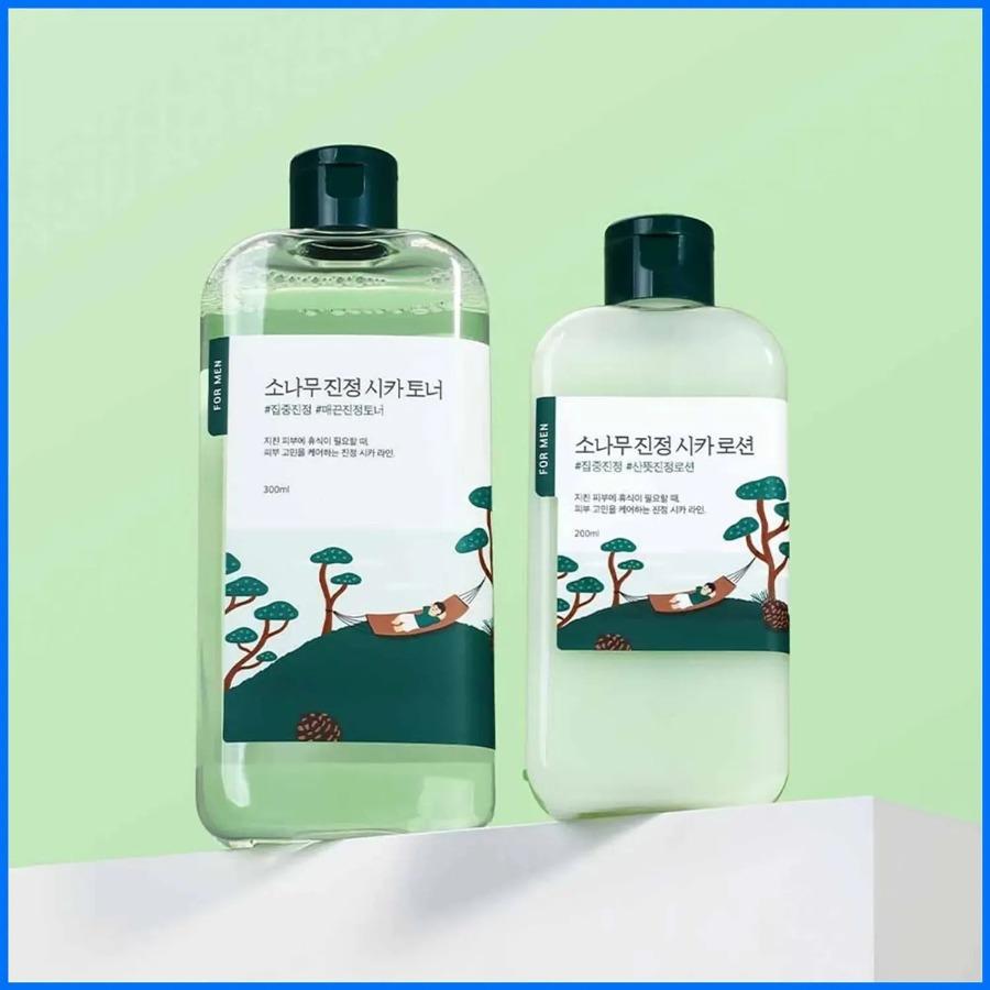 ROUND LAB For Men Pine Calming Cica Toner/Lotion Set (Toner 300ml+Lotion 200ml) Toner 300ml+Lotion 200ml