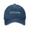 CZ USA Guns Logo Baseball Caps Vintage Distressed Denim Washed Snapback Outdoor All Seasons Travel Adjustable Cap Hat
