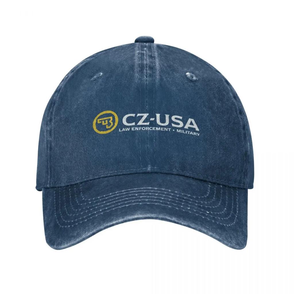 CZ USA Guns Logo Baseball Caps Vintage Distressed Denim Washed Snapback Outdoor All Seasons Travel Adjustable Cap Hat