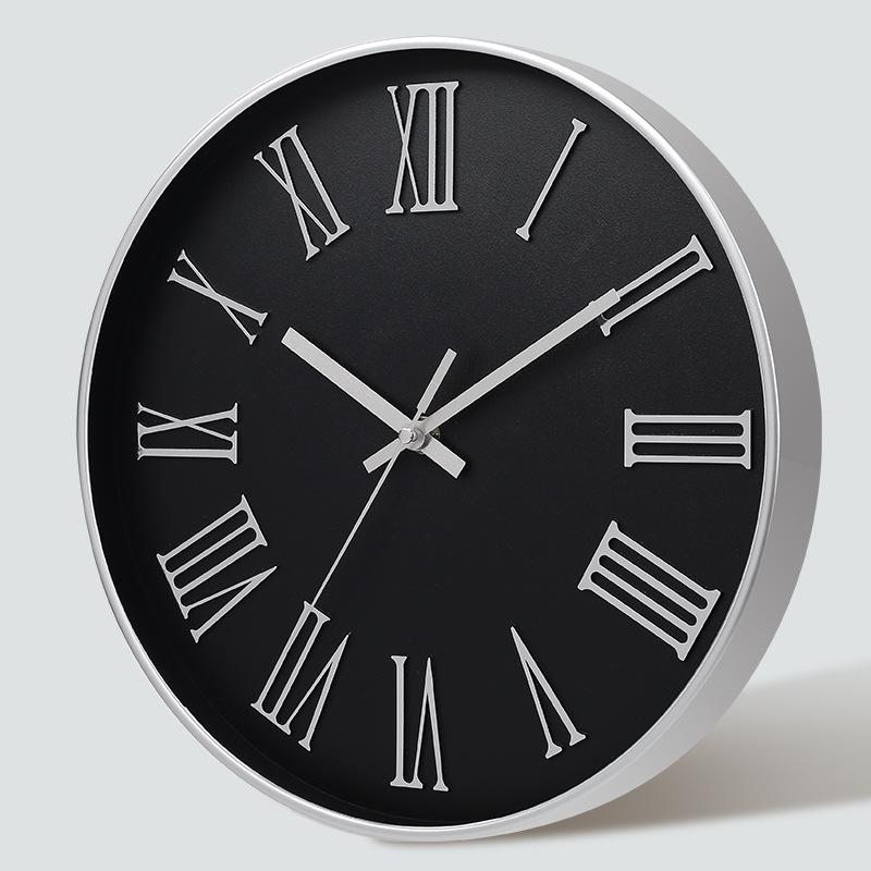 12 Inch 30CM Silent Wall Clock, Creative and Fashionable, Three-dimensional Digital Minimalist Clock for Home Living Room