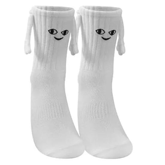 Couple socks magnetic hand in hand for a lifetime Halloween socks black white unisex hand in hand good friend socks