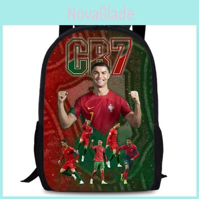 Cristiano Ronaldo Cr7 15in Oxford Backpack Large Capacity School Bag For Students Sports Travel Essentials