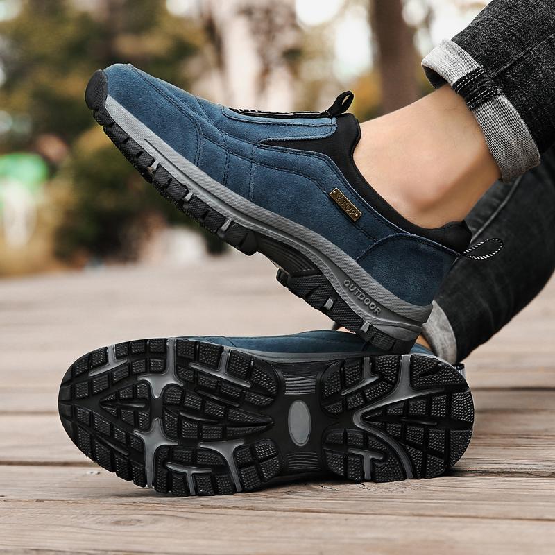 Fashion Winter Casual Shoes Men Leather Comfortable Walkng Shoes Autumn Classic Outdoor Sneakers Women High Top Hiking Light Sneakers