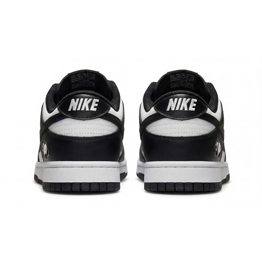 Nike Dunk Ink Trace White Abrasion Resistant Slip Resistant Low Top Skateboard Shoes Unisex Black White Colorway DD1503-101(Team2070-)