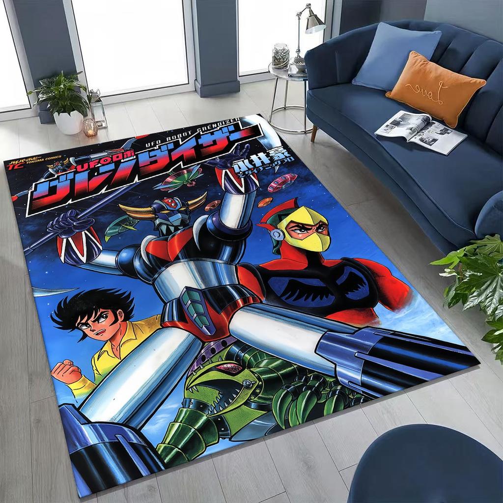 2026 New UFO Robot Grendizer U Cartoon Rug for Bedroom Living Room Sofa Home Doormat Decor,Large Kids Play Non-slip Floor Mat