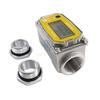 1 Inch Digital Turbine Fuel Flow Meter 2.6-26 GPM Inline NPT Thread Flowmeter 3/4 in Adapters for Water Diesel Gas Oil Liquids