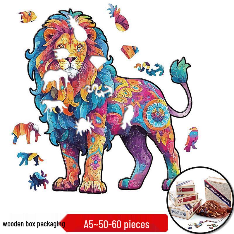 Irregular Animal Dog Penguin Wooden Puzzle in Stock
