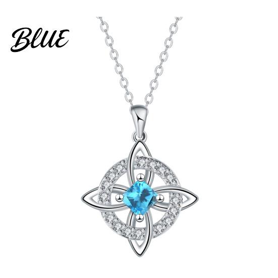 Ancient Symbolism Jewelry Celtic Knot Necklace Witches Birthstone Sparkling Symbol December