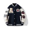 Men's Retro American Style Baseball Cardigan Jacket - Trendy and Versatile Casual Outerwear