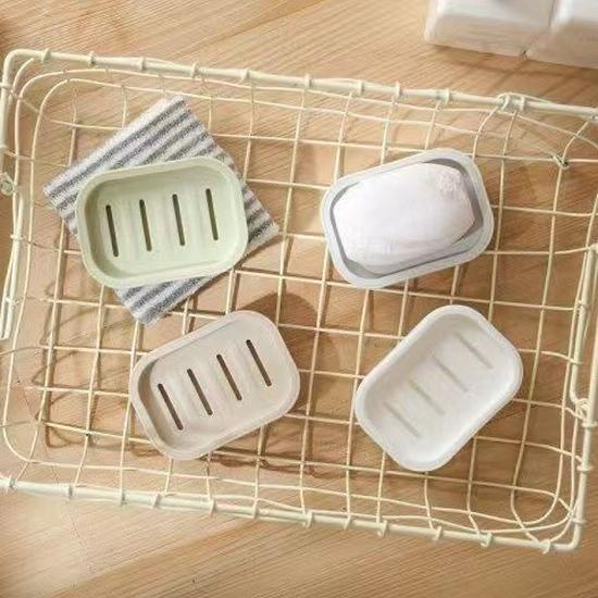 Doppelschichtige Seifenschale mit Deckel – Tragbarer Badezimmer-Seifenhalter & Abtropfschale