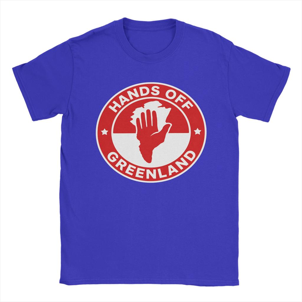 Casual T Shirt Summer Hands Off Greenland Trending T-Shirts Pure Cotton Tee Shirt for Men Funny Design Short Sleeve Clothing