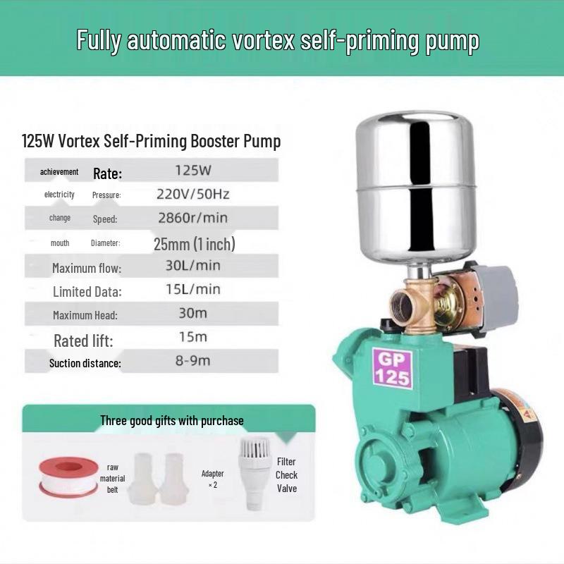 220V Self-Priming Water Booster Pump for Home and Well Systems