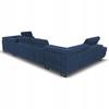 U-shaped Corner Sofa Bed, Extendable F. Savio Family Sleeping Furniture Navy Corduroy