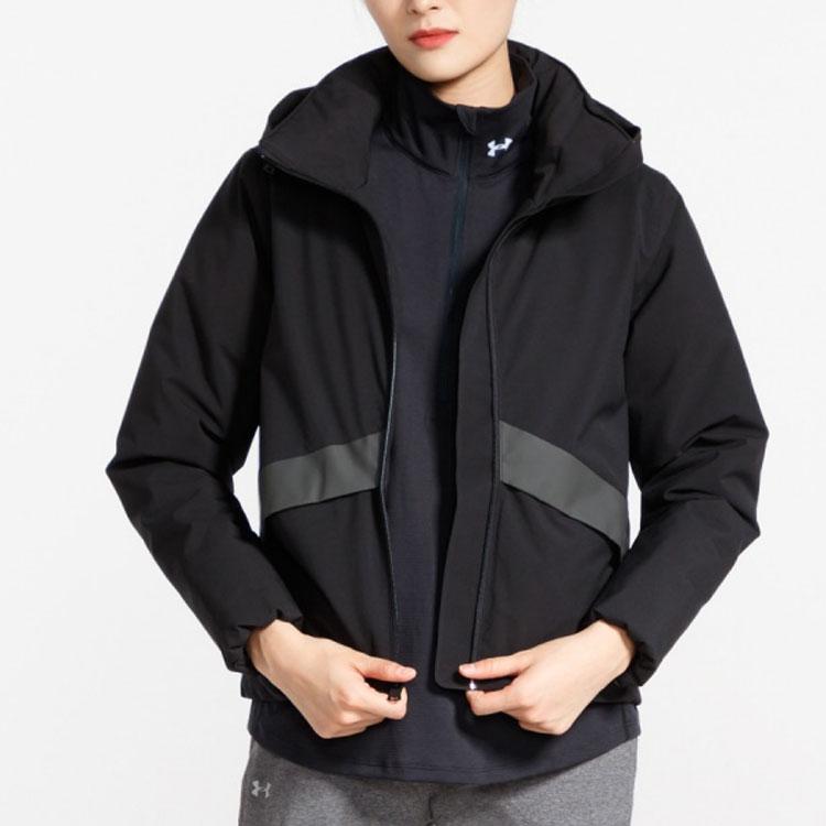 Under Armour Casual Hooded Down Jacket Women Outerwear Black 1328265-001