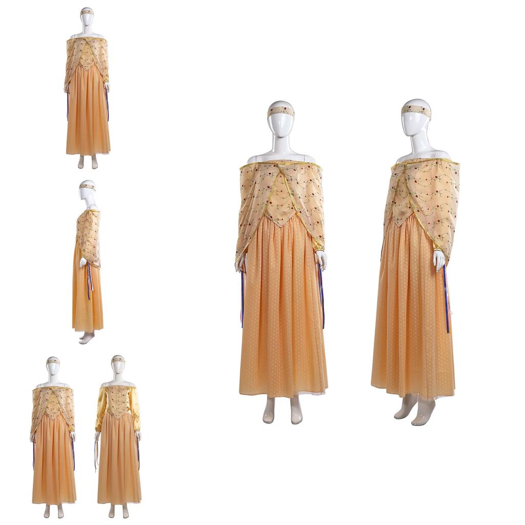 Costume élégant de la reine Amidala de Star Wars, tenue unisexe pour cosplay et jeu de rôle fantastique.